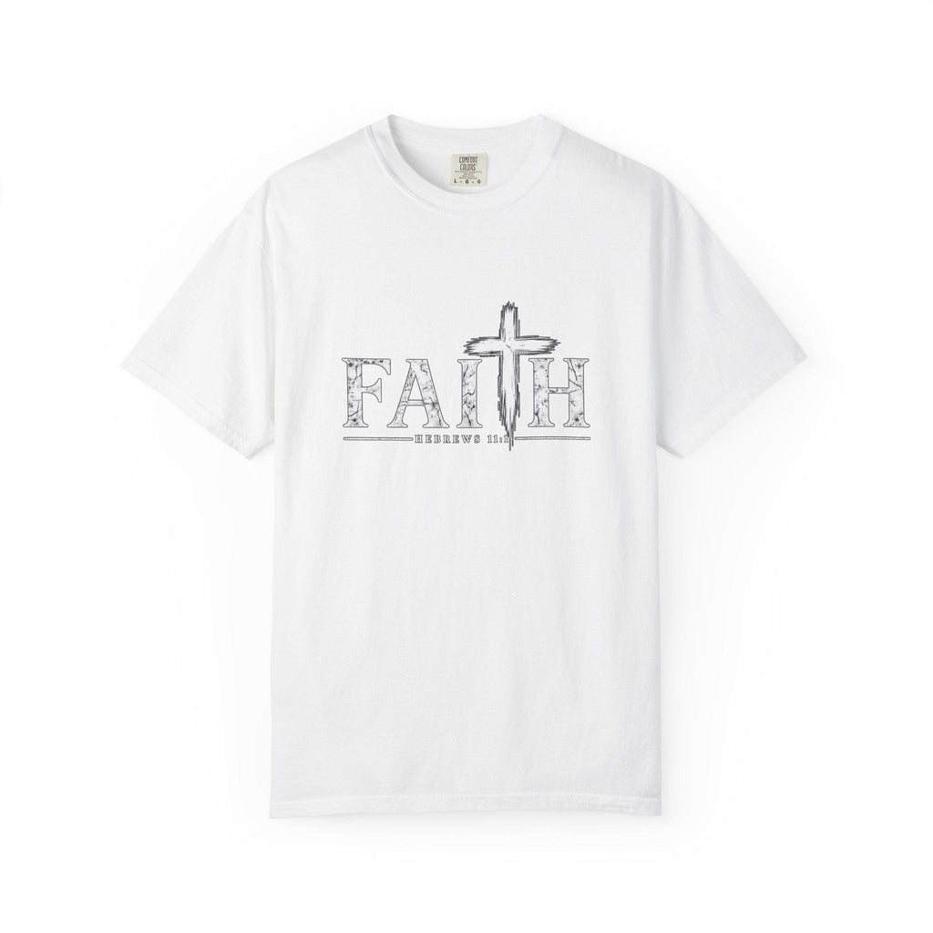 Faith cross mountain scene T-shirt | Scripture graphic tee