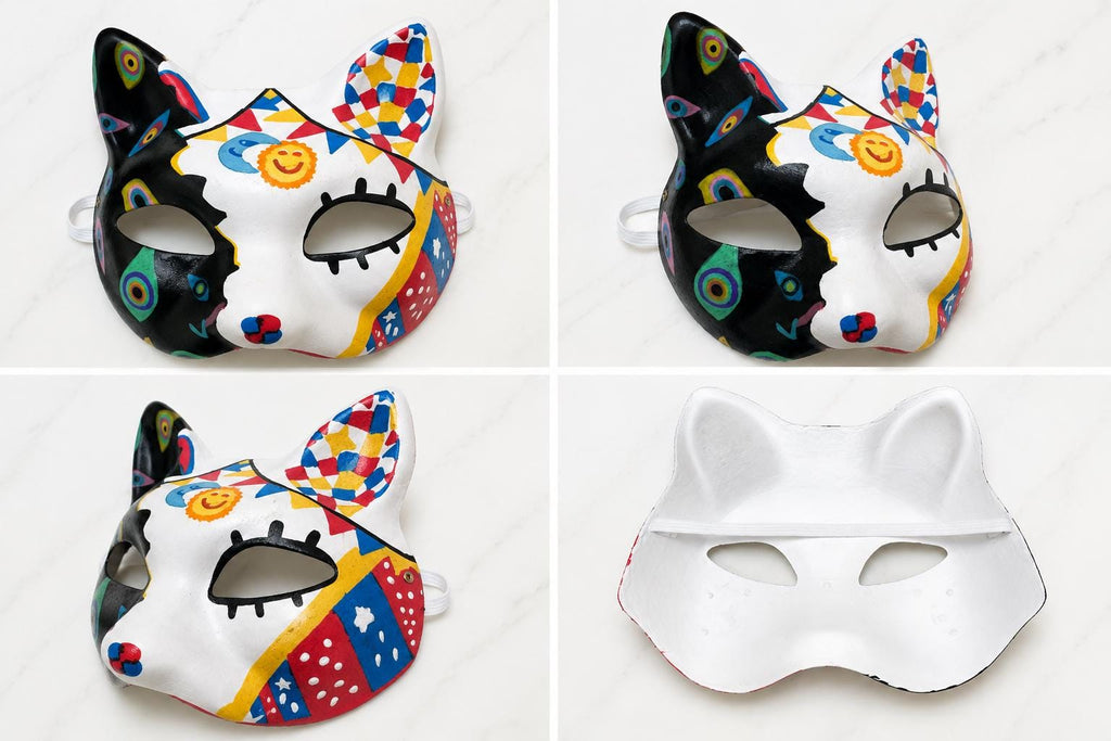 Handmade Amazing Digital Circus Cat Mask – Cardboard Art