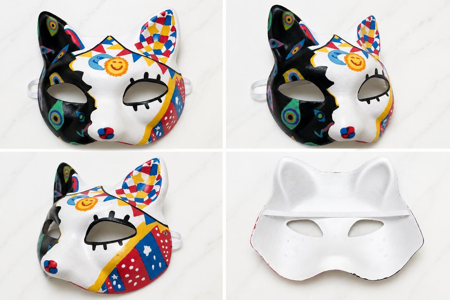Handmade Amazing Digital Circus Cat Mask – Cardboard Art