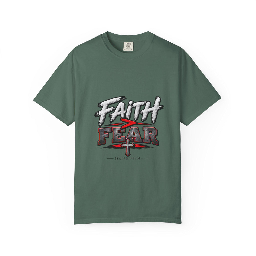 Faith Over Fear T-shirt | Christian Cross Typography