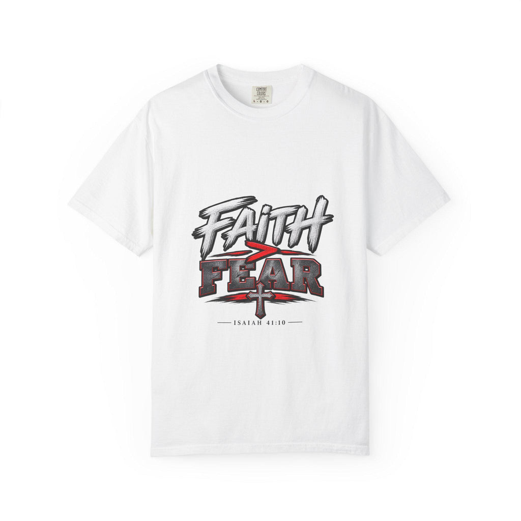 Faith Over Fear T-shirt | Christian Cross Typography