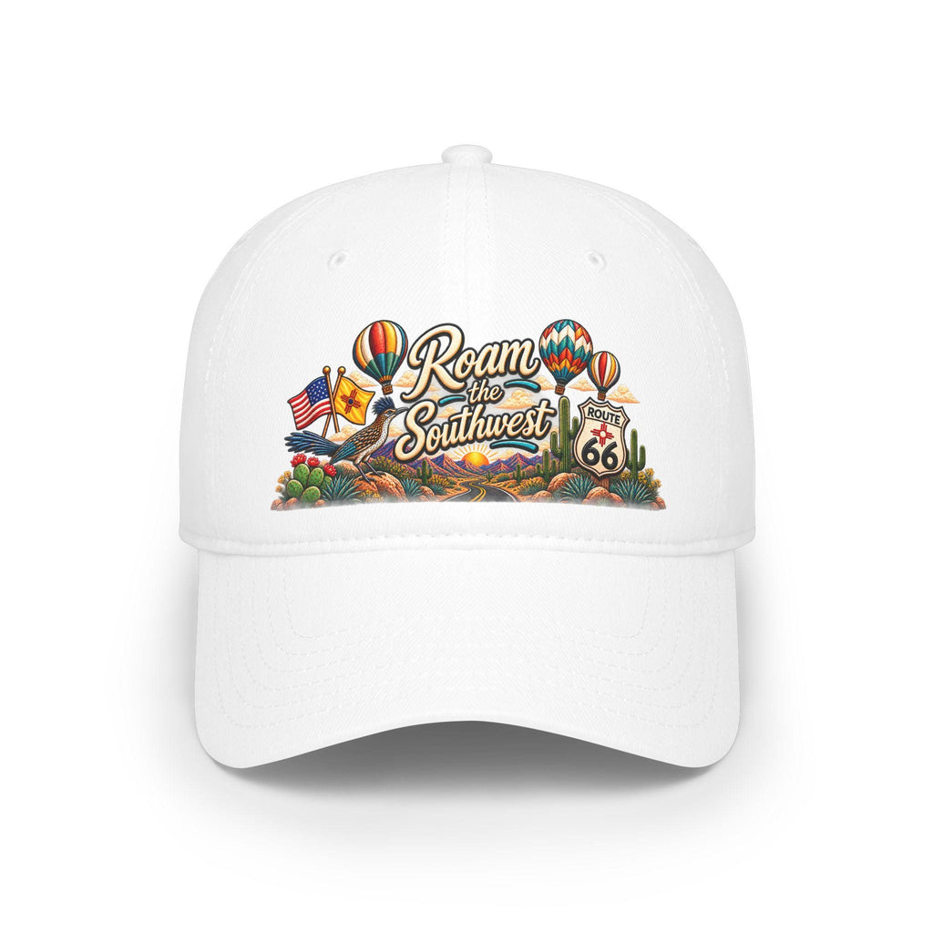 Roam the Southwest Baseball Cap | Route 66 hot air balloons desert design