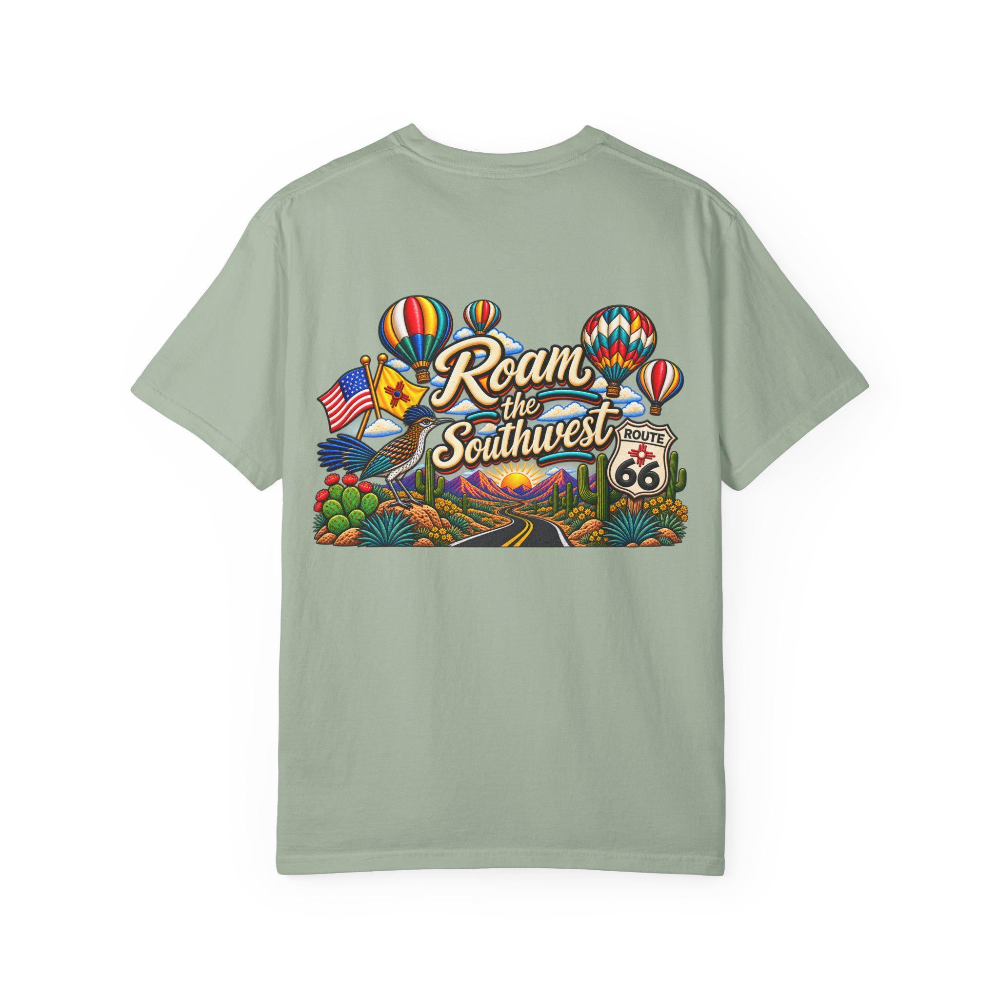 Roam the Southwest T-shirt | Route 66 desert hot air balloon design