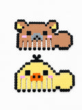 Handmade Fuse Bead Comb Set – Bear & Duck