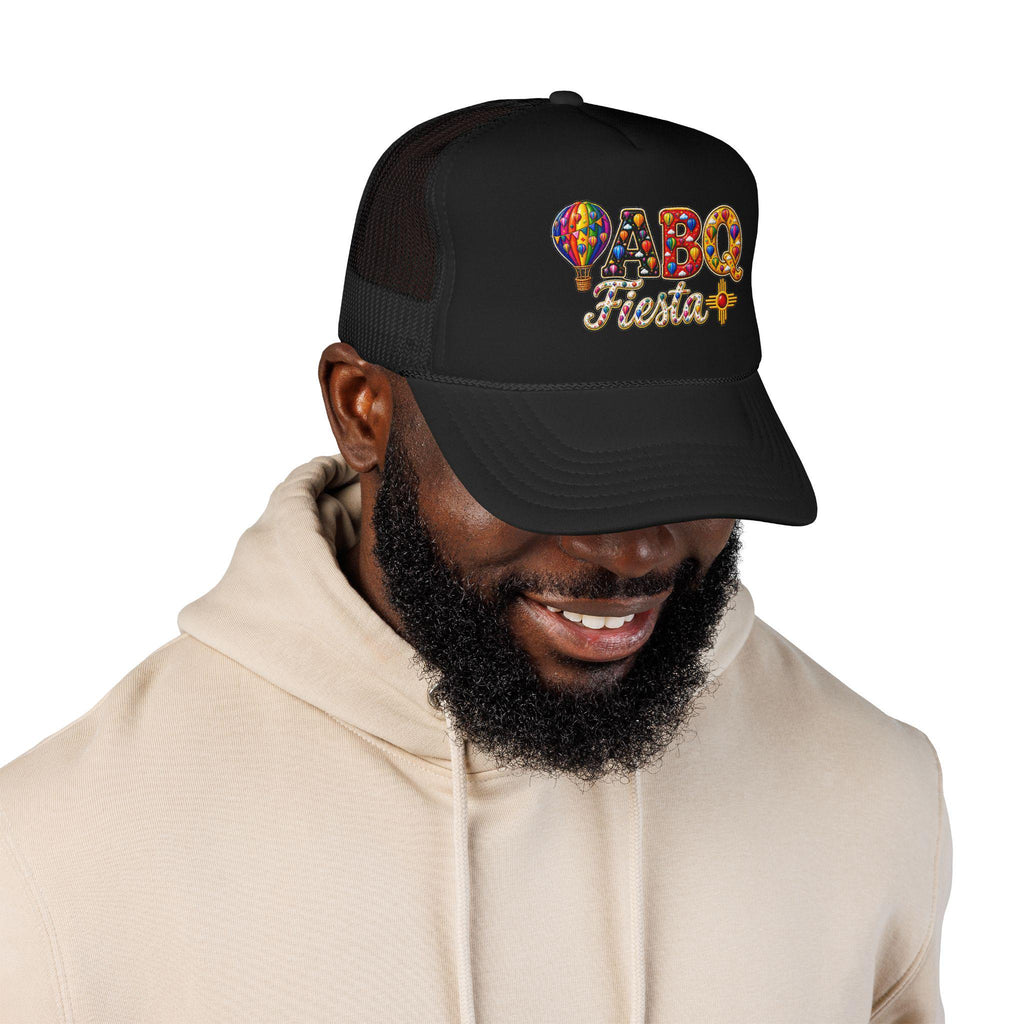 ABQ Fiesta Foam Trucker Hat | Albuquerque Balloon Festival design