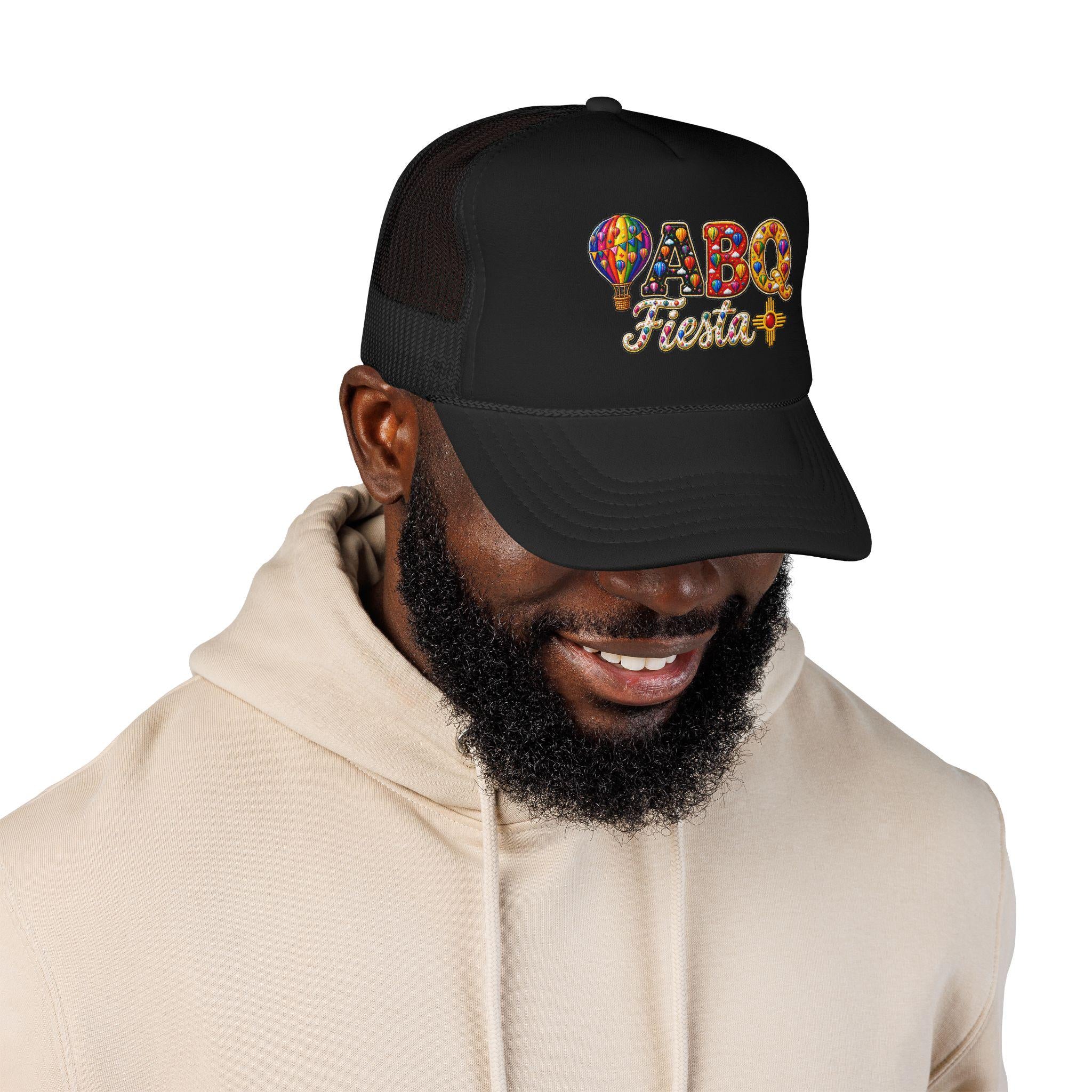 ABQ Fiesta Foam Trucker Hat | Albuquerque Balloon Festival design
