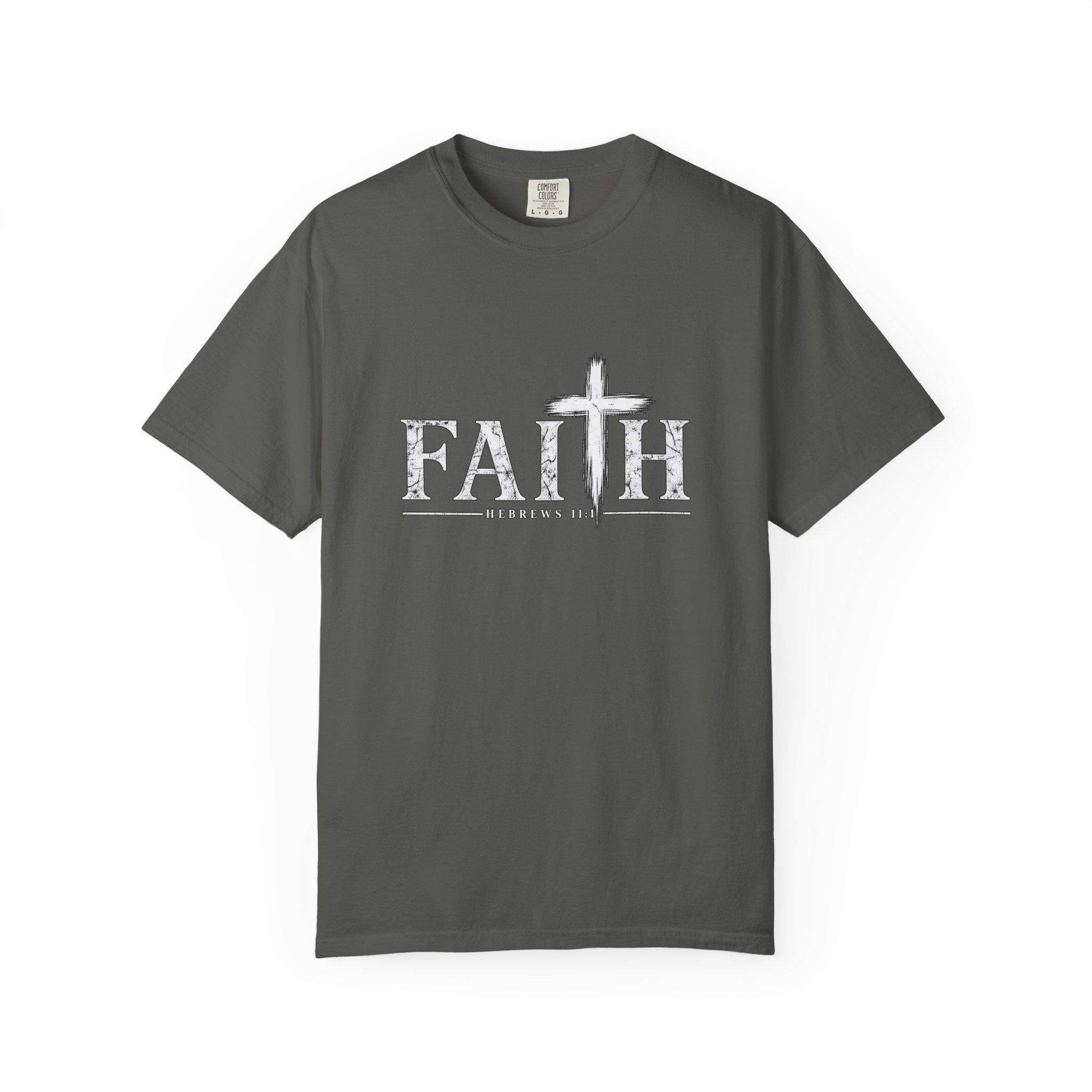 Faith cross mountain scene T-shirt | Scripture graphic tee