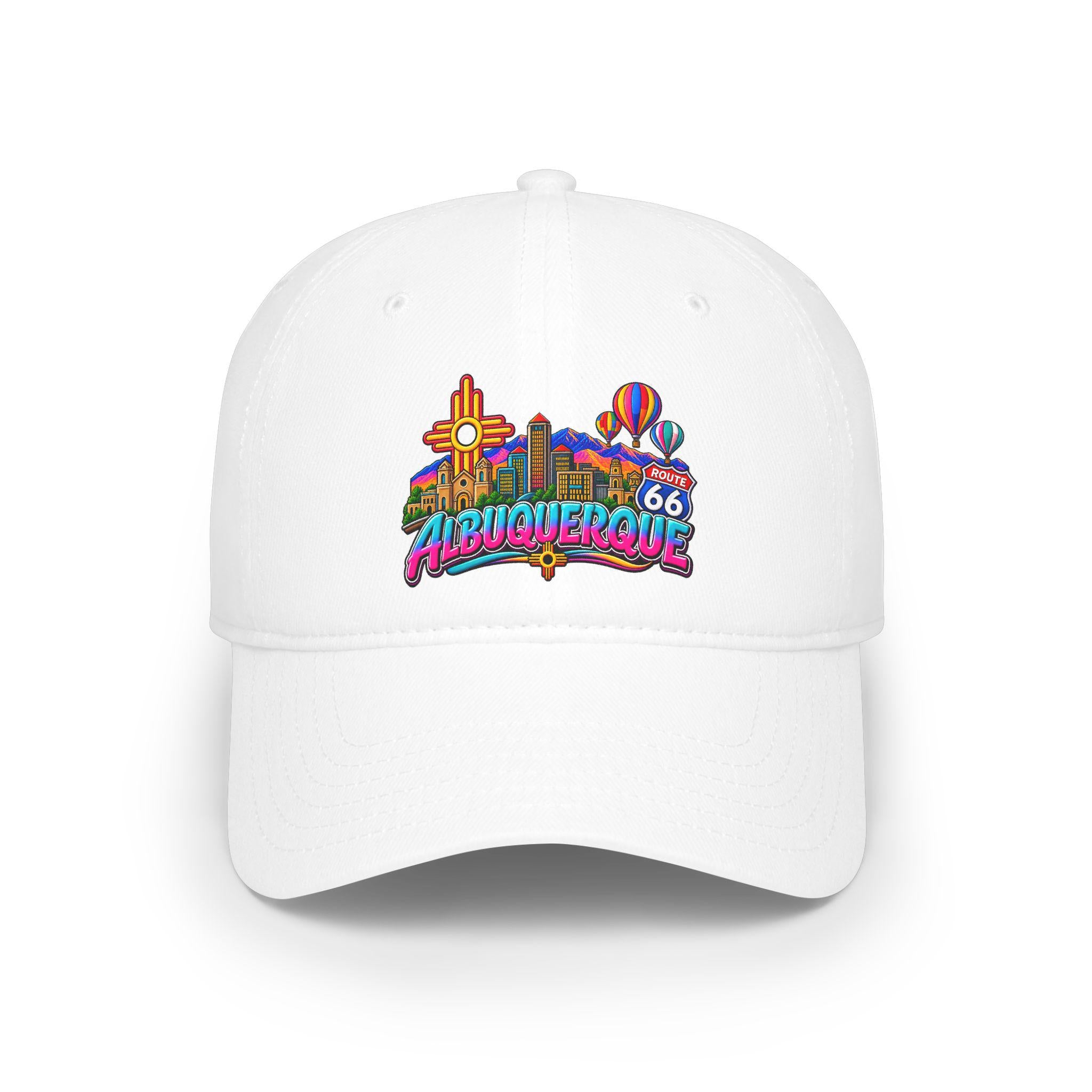 Albuquerque Neon Skyline baseball cap | Route 66, Hot Air Balloons