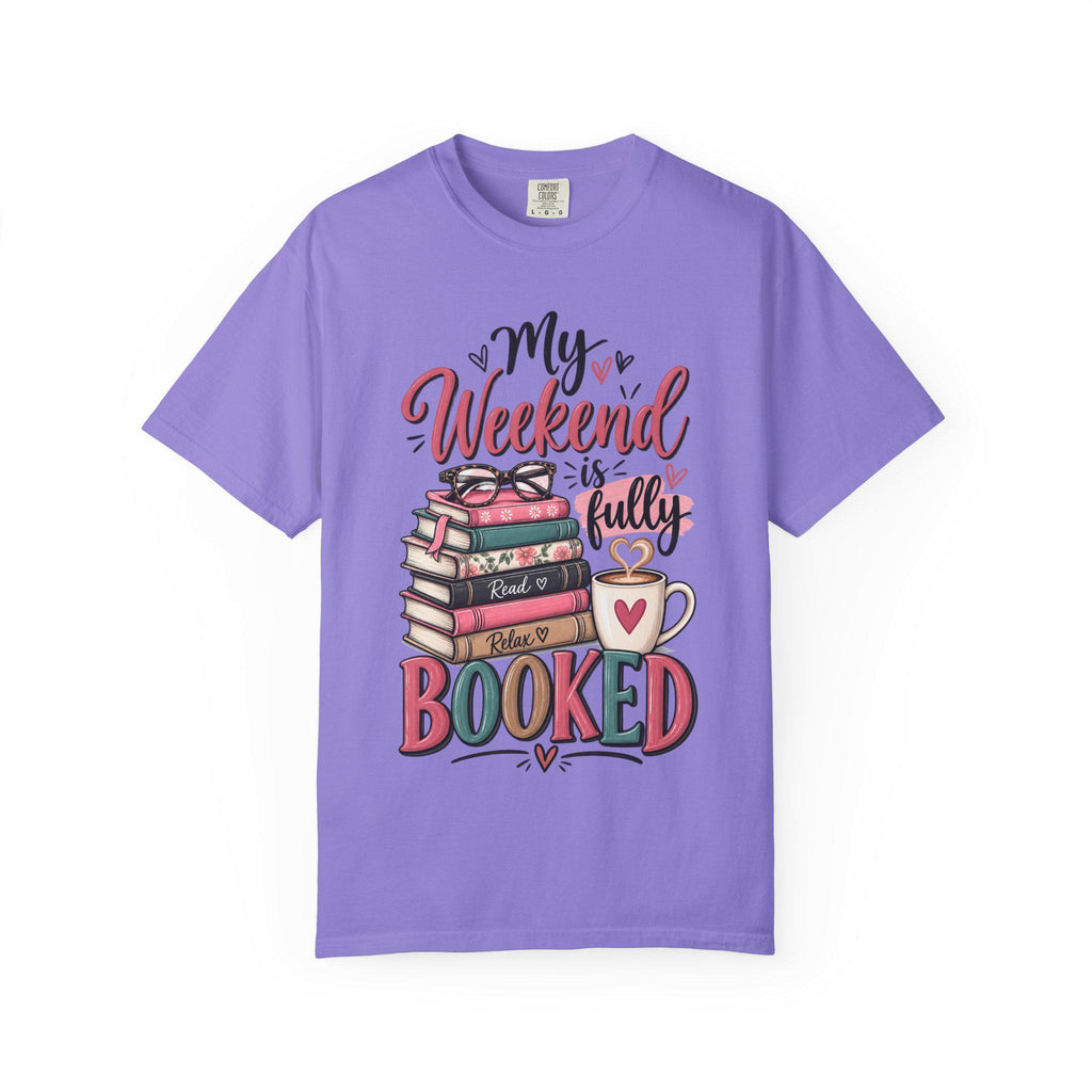 My Weekend is Fully Booked T-Shirt | Reading Stack, Coffee Mug Design