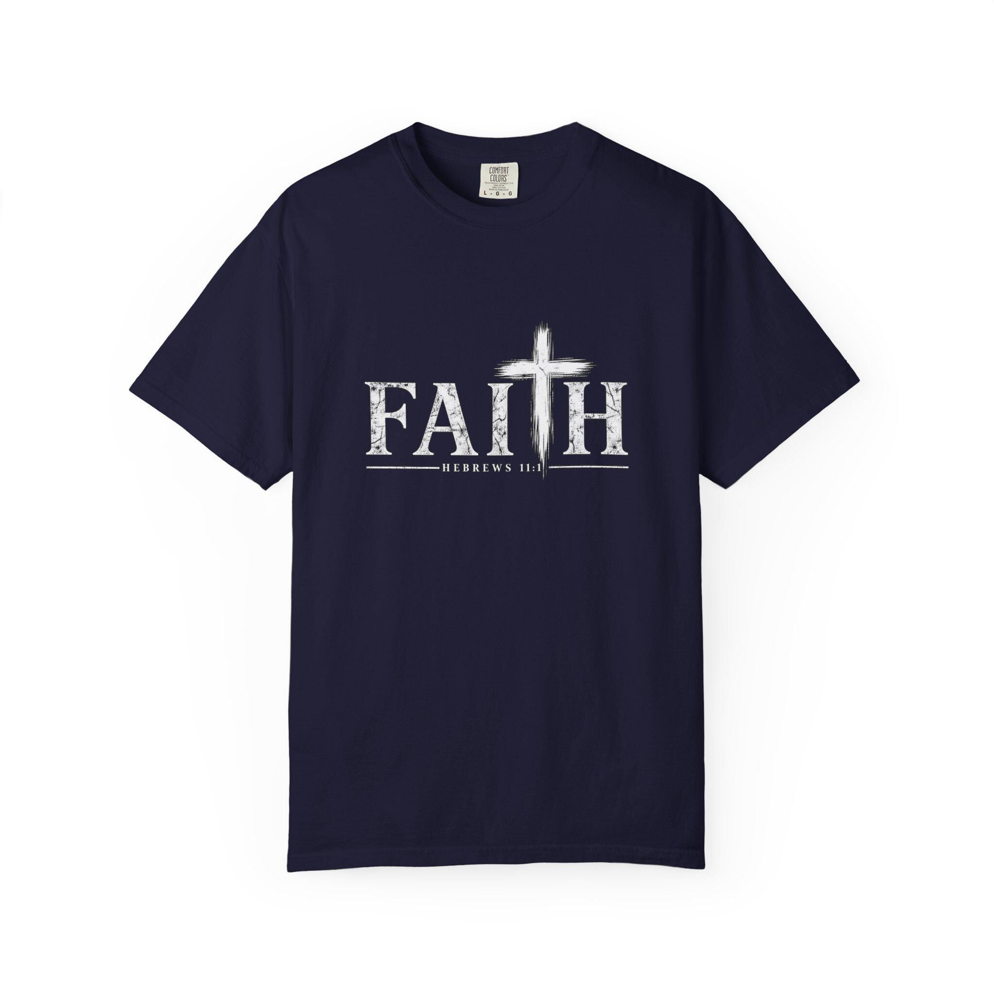 Faith cross mountain scene T-shirt | Scripture graphic tee