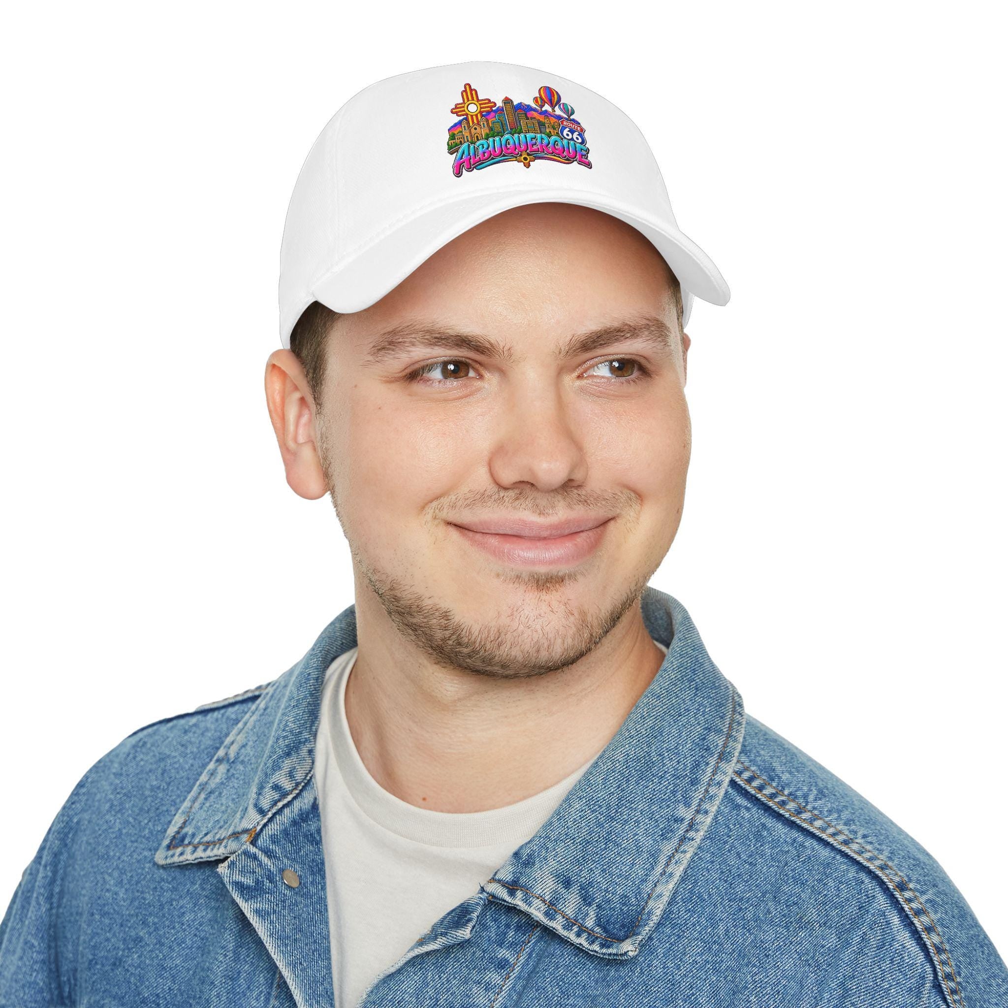 Albuquerque Neon Skyline baseball cap | Route 66, Hot Air Balloons