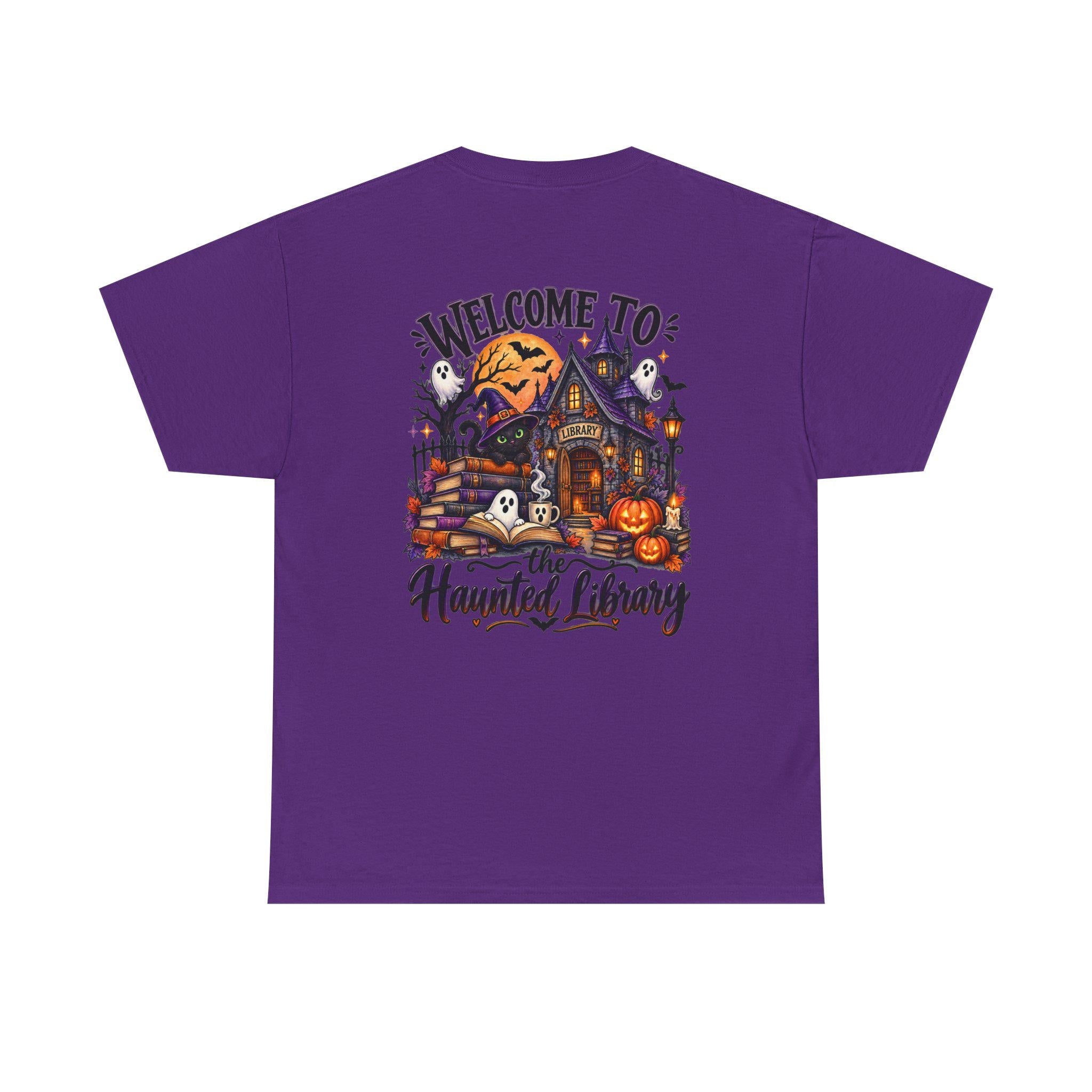 Welcome to the Haunted Library T-Shirt | Halloween Haunted House Design