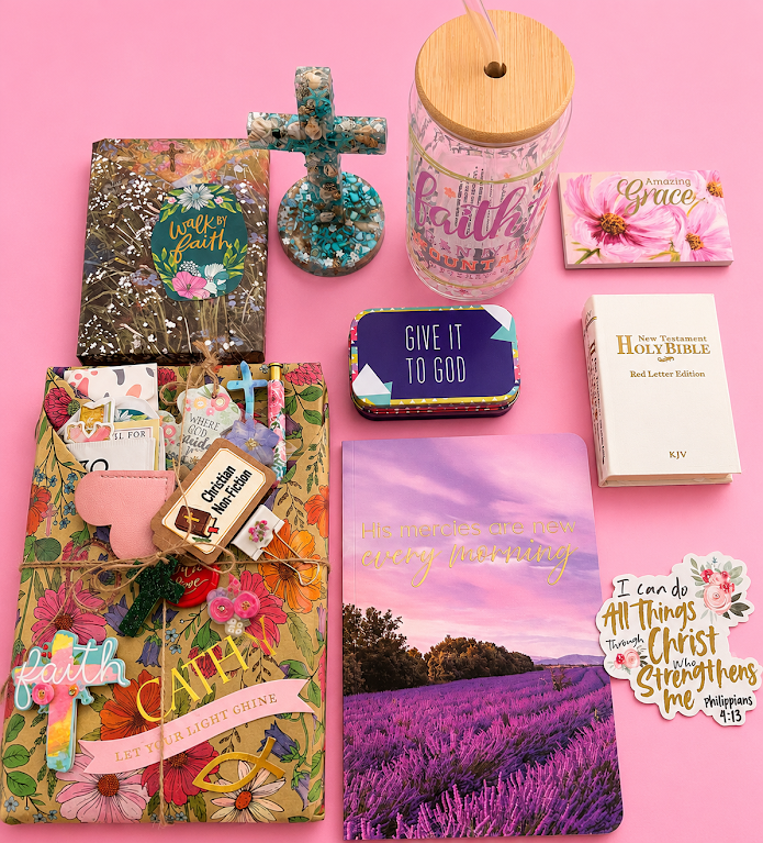 🌸 Faith & Inspiration Gift Bundle – Christian Book Lover Gift Set