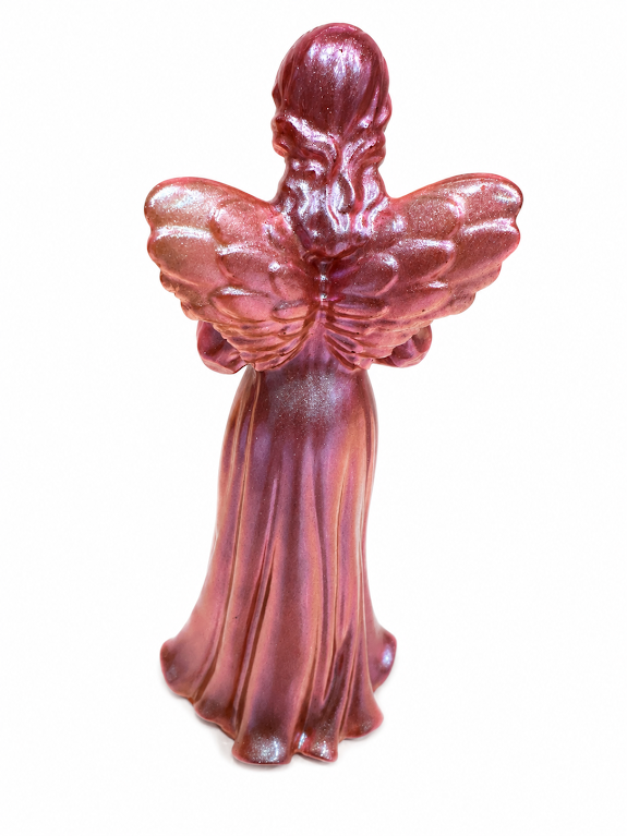 ❤️✨ Crimson Rose Angel – Handmade Resin Figurine