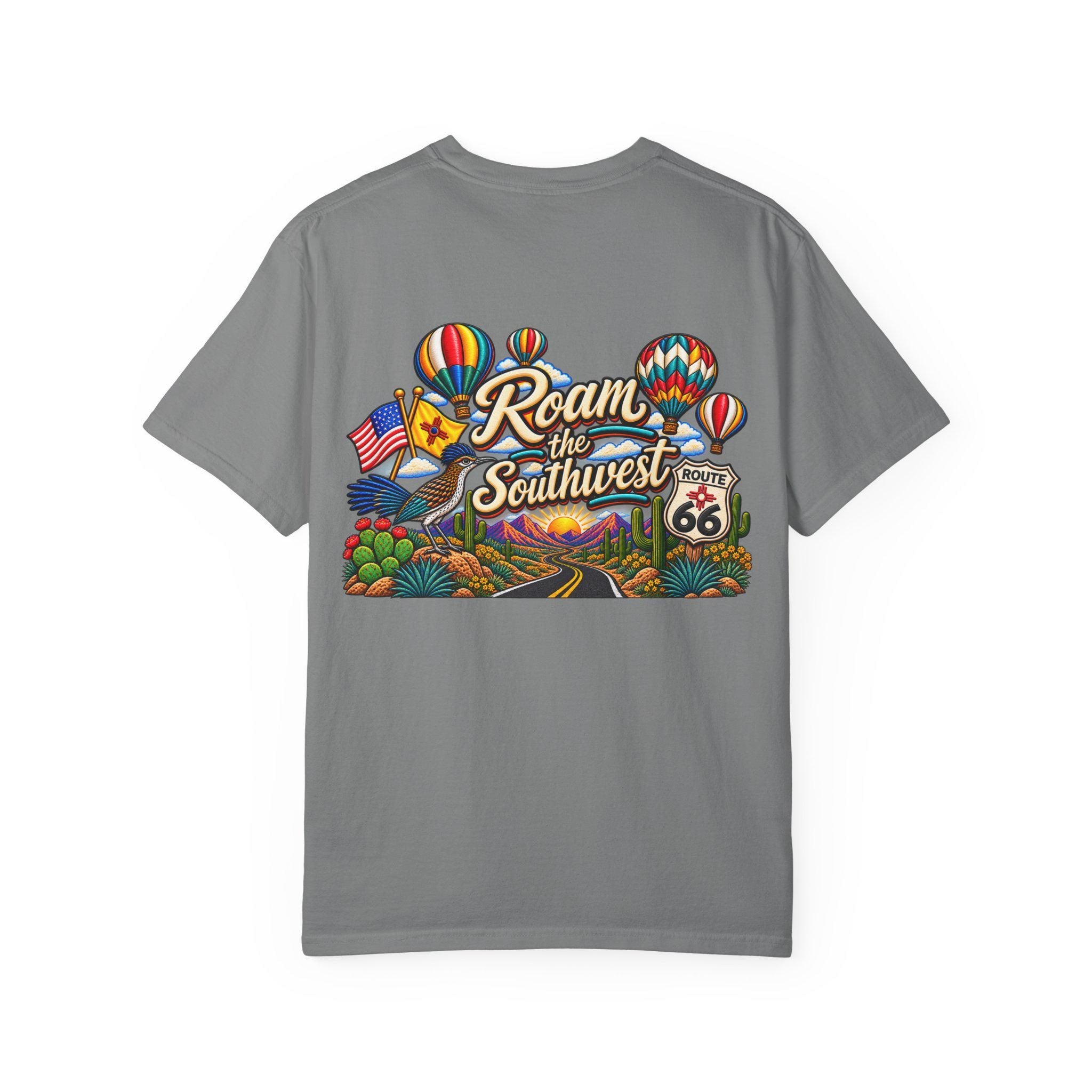 Roam the Southwest T-shirt | Route 66 desert hot air balloon design