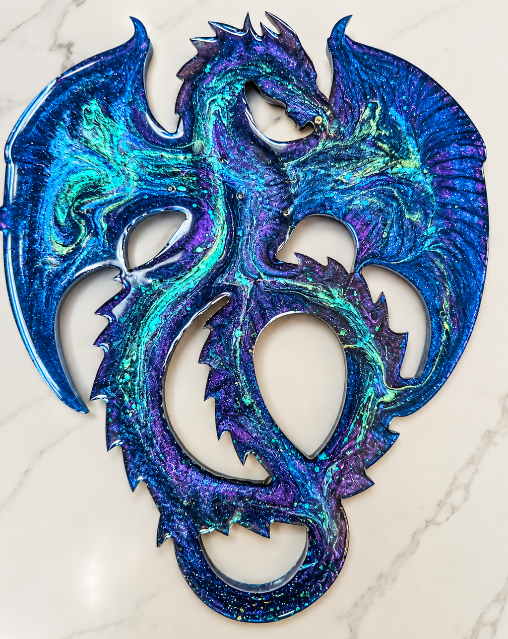 Magical Metallic Dragon Wall Décor – Pink & Blue Fantasy Dragons
