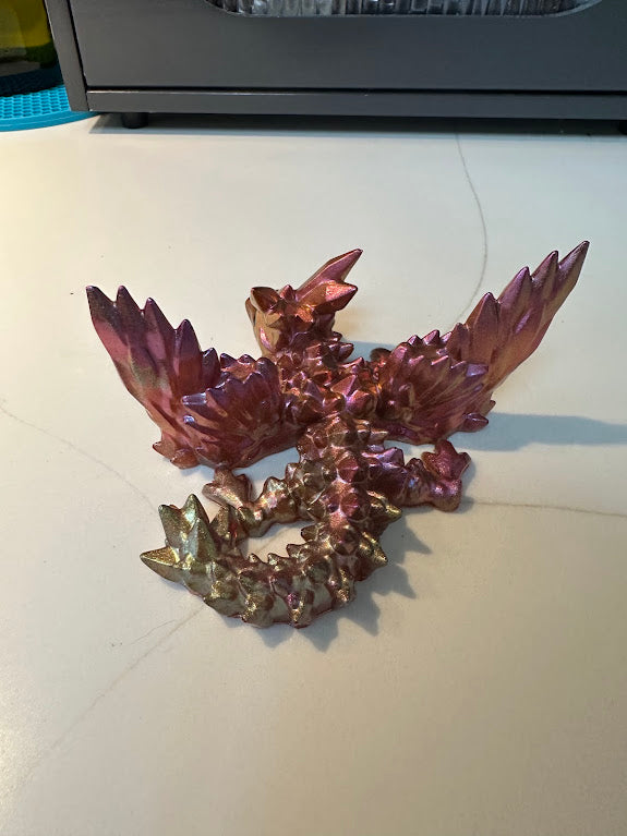 Sunset Ember Dragon — Handmade Resin Figurine
