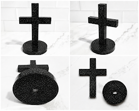 Black Handmade Resin Cross