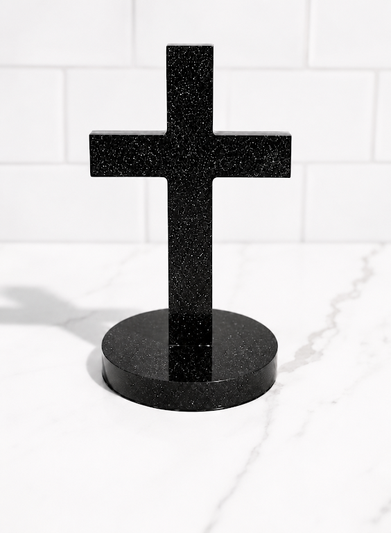Black Handmade Resin Cross