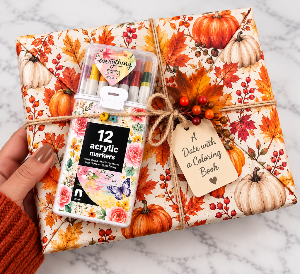 🍂 Fall Date with a Coloring Book