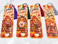 🍂📚 Thanksgiving Book Lover Bookmark Set – 4 Double-Sided Bookmarks with Tassels