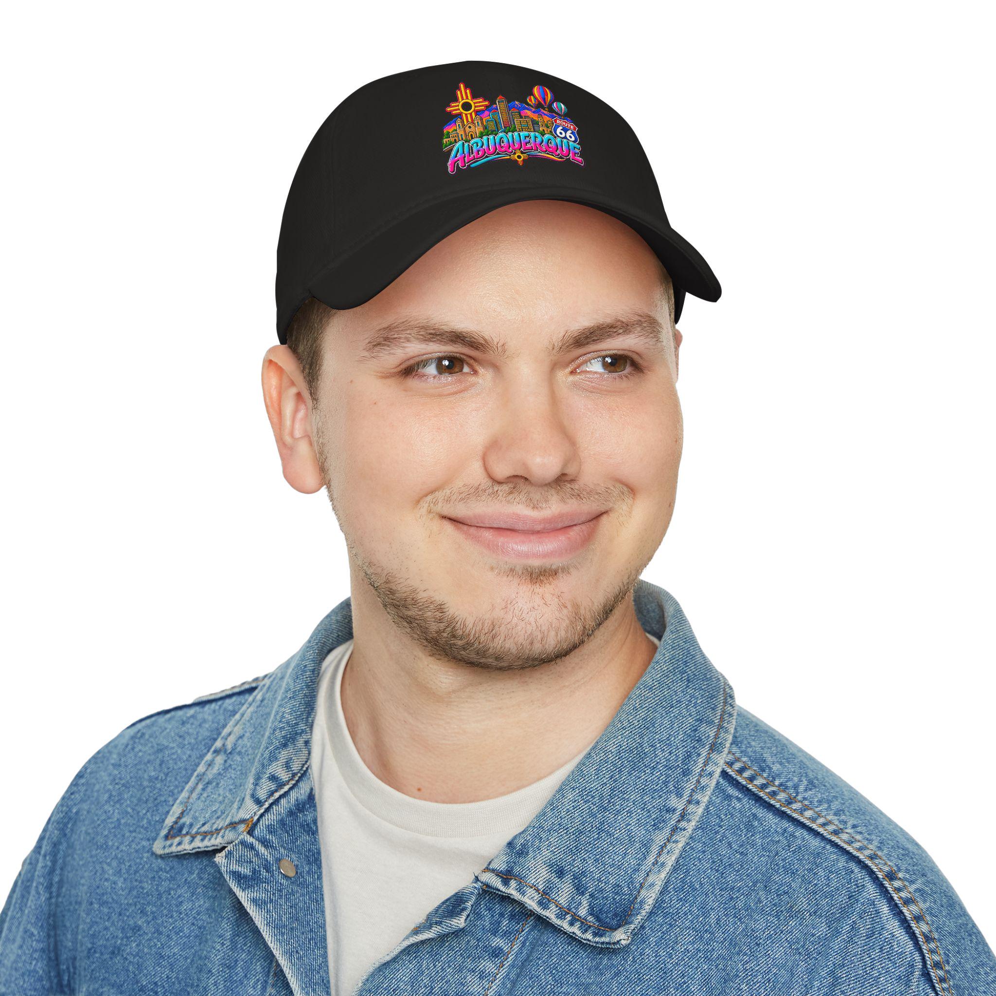 Albuquerque Neon Skyline baseball cap | Route 66, Hot Air Balloons
