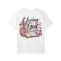 Loving God Everyday Cross and Bible T-Shirt | Floral Christian Faith Shirt