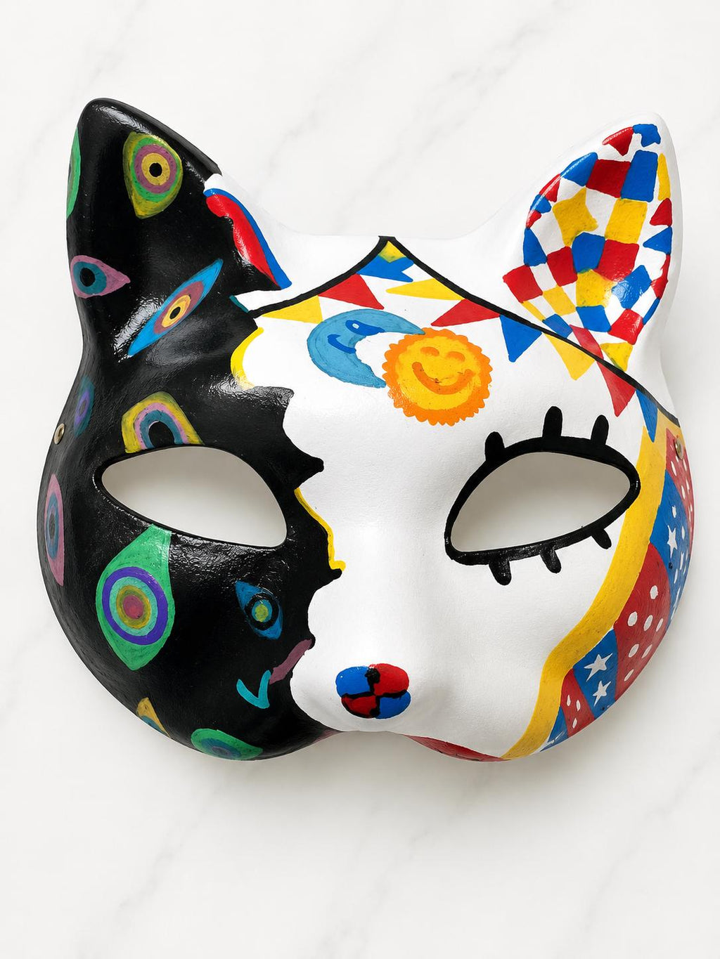 Handmade Amazing Digital Circus Cat Mask – Cardboard Art