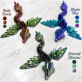 Mystical Blue & Teal Dragon — Handmade Resin Figurine