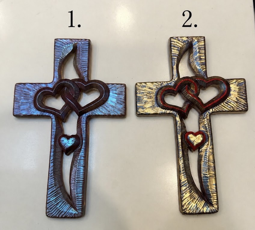✝️ Interlocking Hearts Cross Wall Décor