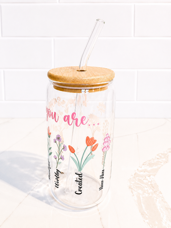 🌸 God Says Glass 16 oz