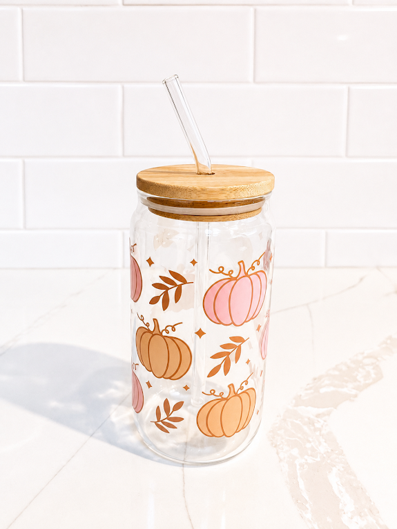 🍂 Pumpkin Patch Glass 16 oz