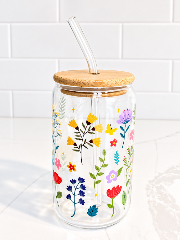 🌸 Faith, Hope & Love Glass 16 oz
