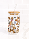 Leopard Print Book Lover Glass 16 oz