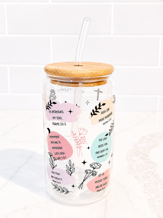 ✝️ Look Back & Thank God Glass 16 oz
