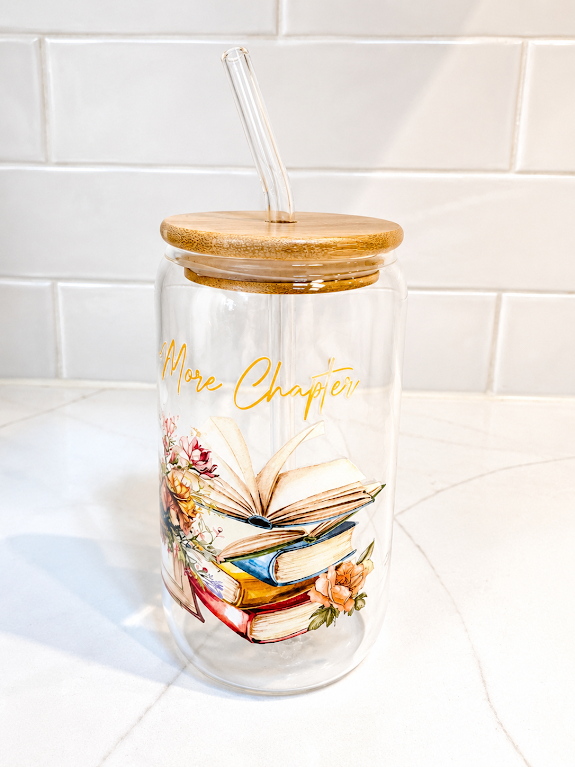 Just One More Chapter Glass Tumbler 16 oz