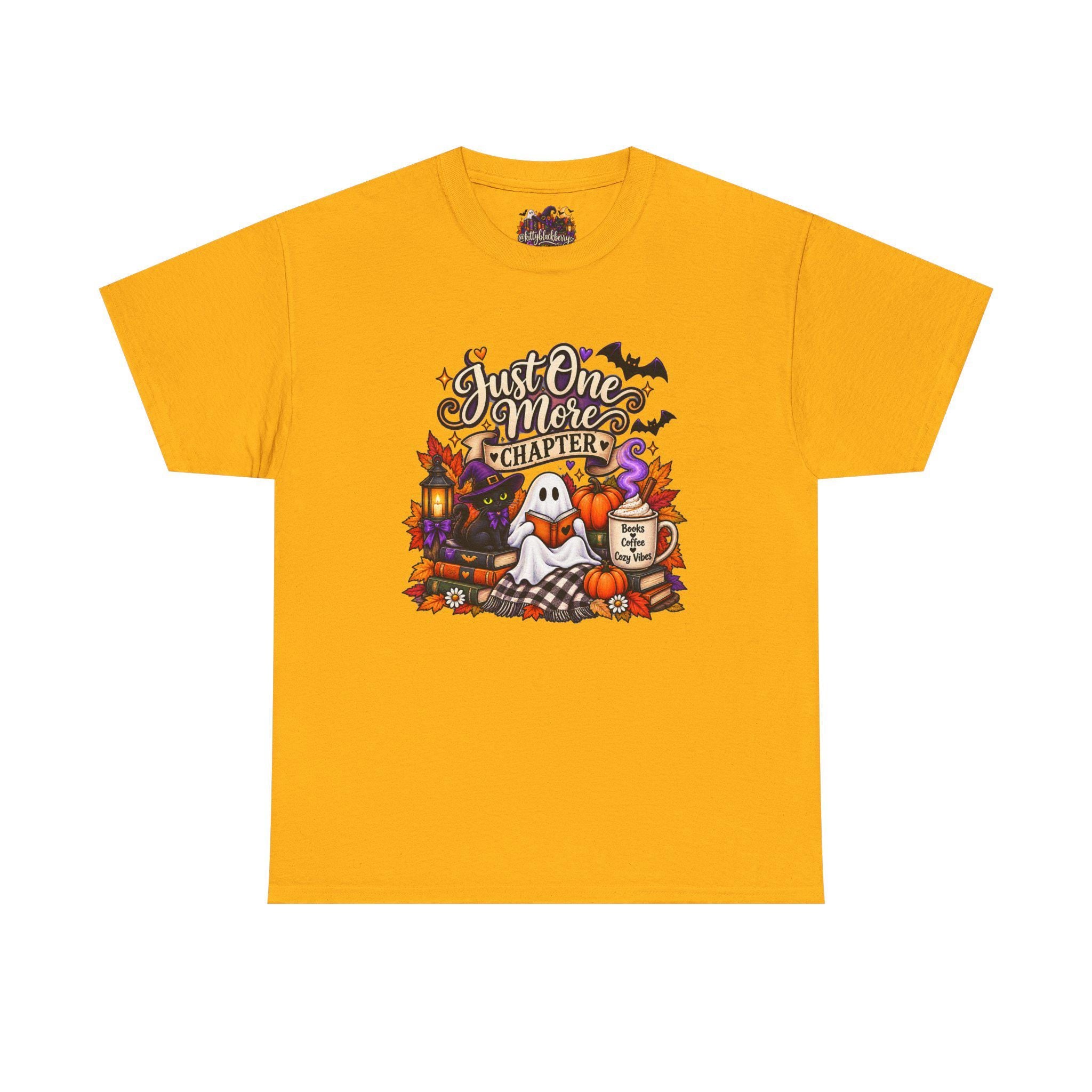 Cozy Autumn Still Life T-Shirt | Mug, Books, Blanket, Wheat Decor