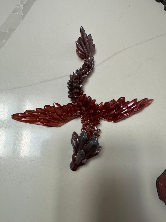 Handmade Dragon Gift Box Bundle – Red & Black Fantasy Dragon Walland Desk Art
