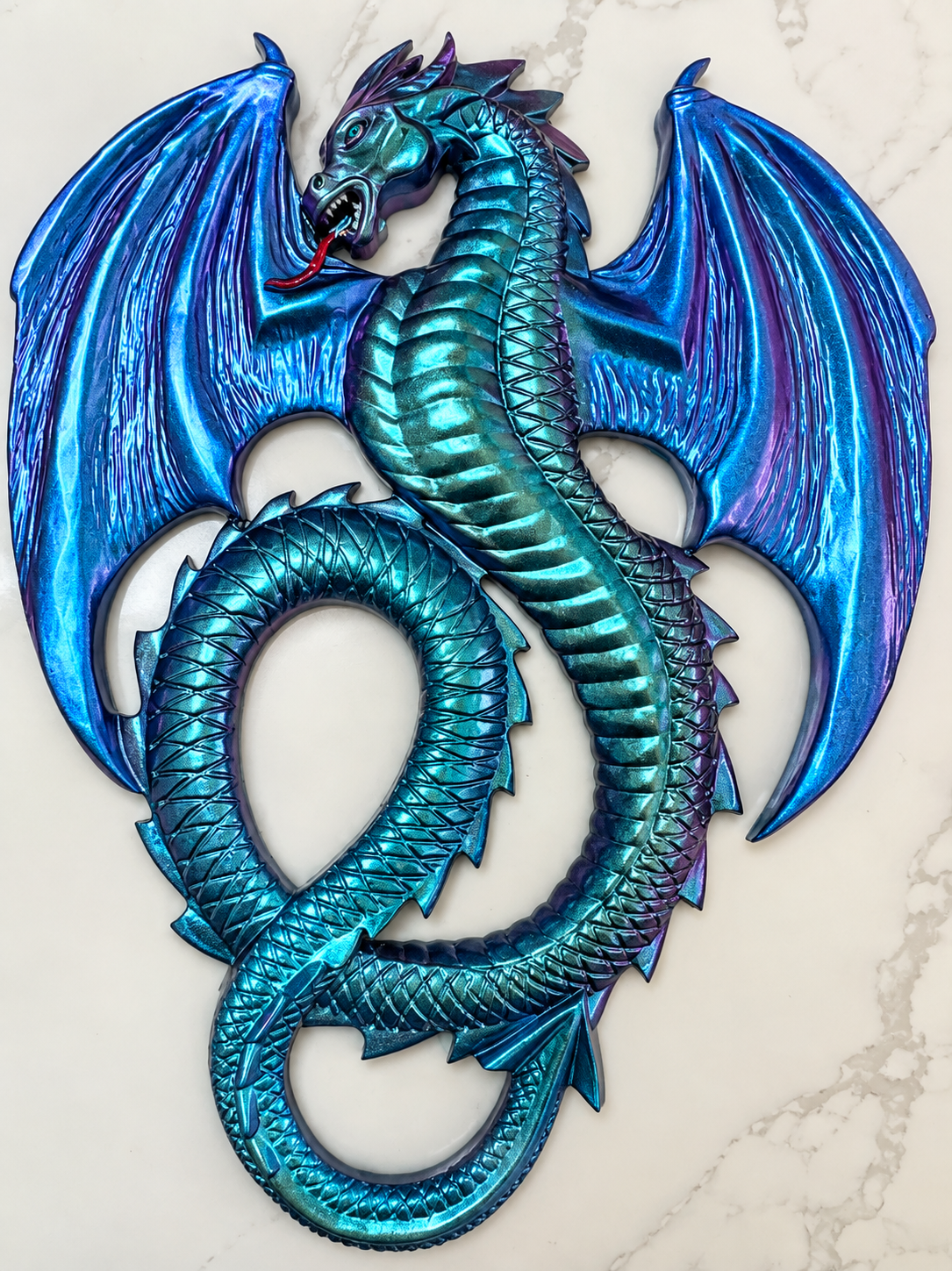 Magical Metallic Dragon Wall Décor – Pink & Blue Fantasy Dragons
