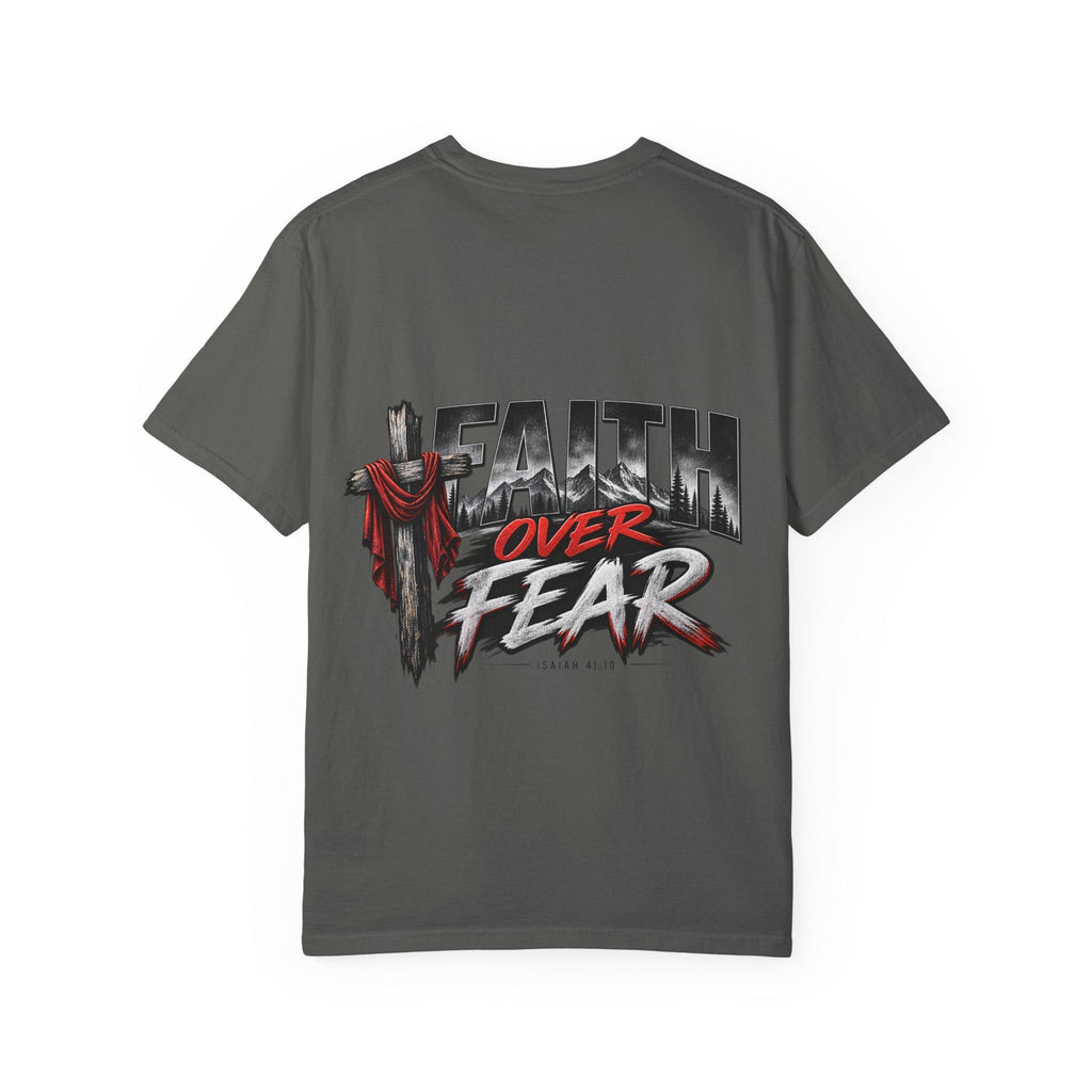 Faith Over Fear T-shirt | Christian Cross Typography