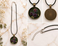 Handmade Floral Resin Necklace