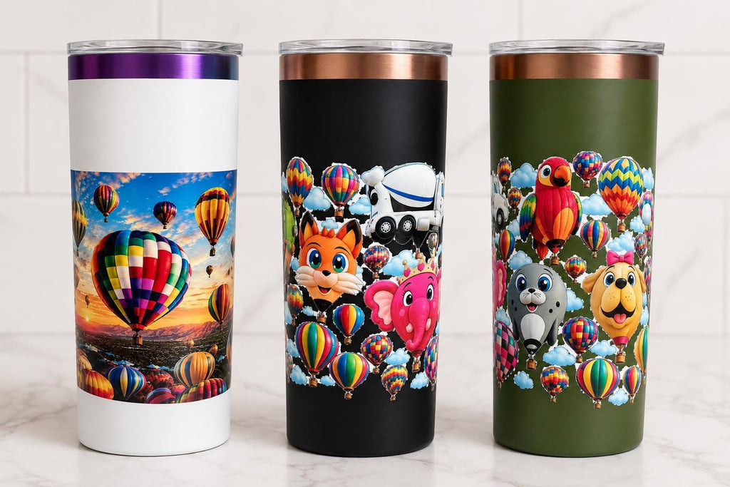 20 oz Handmade Hot Air Balloon Tumbler