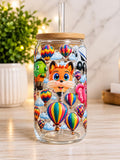 ABQ Balloon Cup – Colorful Hot Air Balloon Glass Tumbler