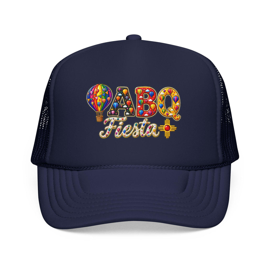 ABQ Fiesta Foam Trucker Hat | Albuquerque Balloon Festival design