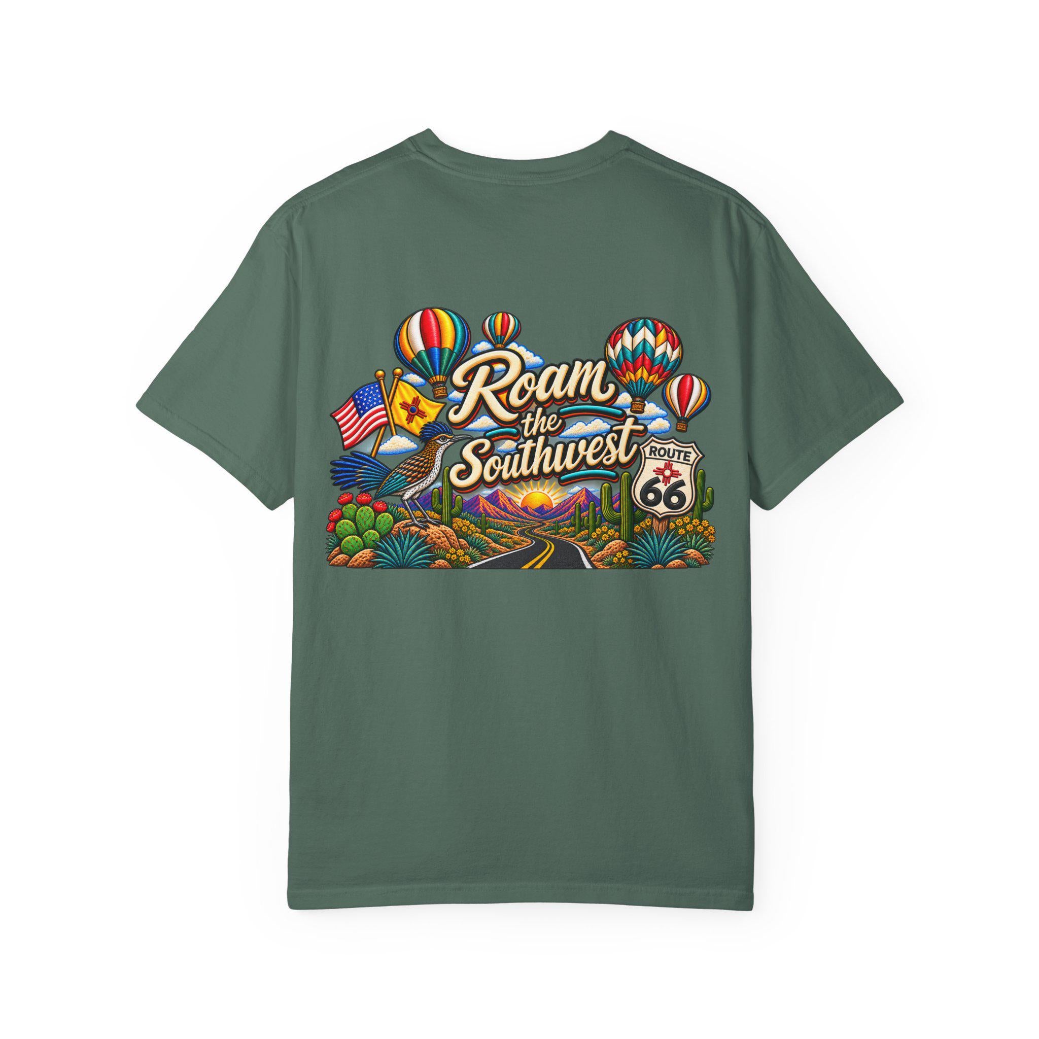 Roam the Southwest T-shirt | Route 66 desert hot air balloon design