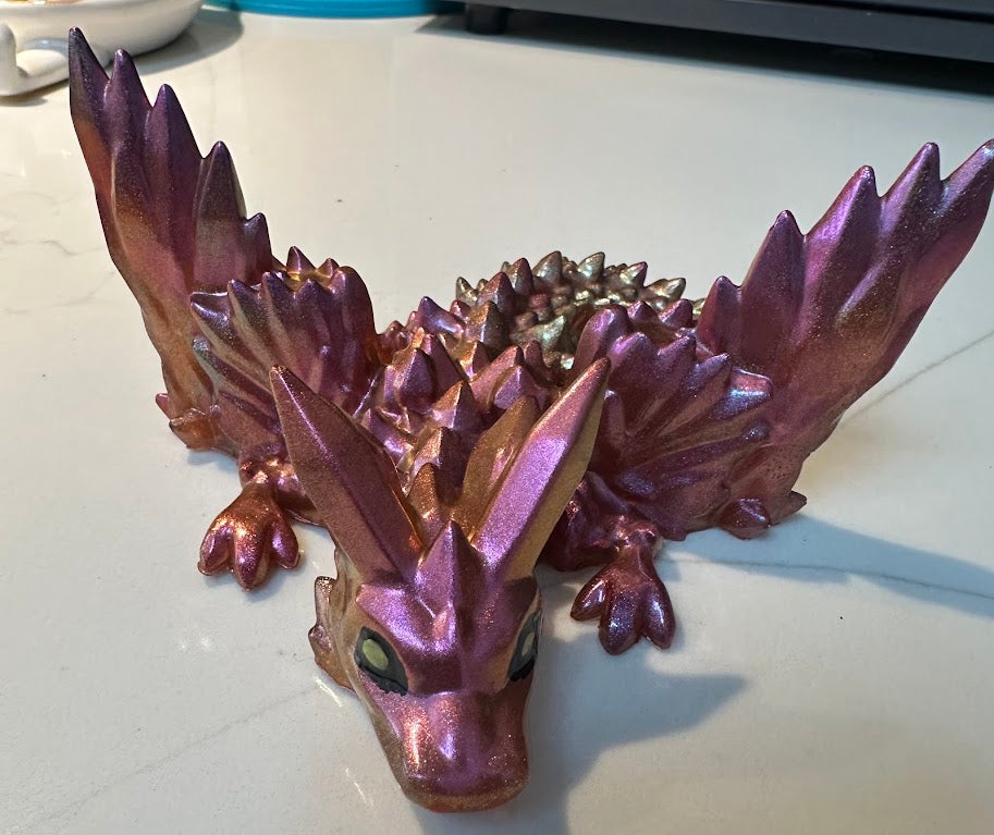 Sunset Ember Dragon — Handmade Resin Figurine