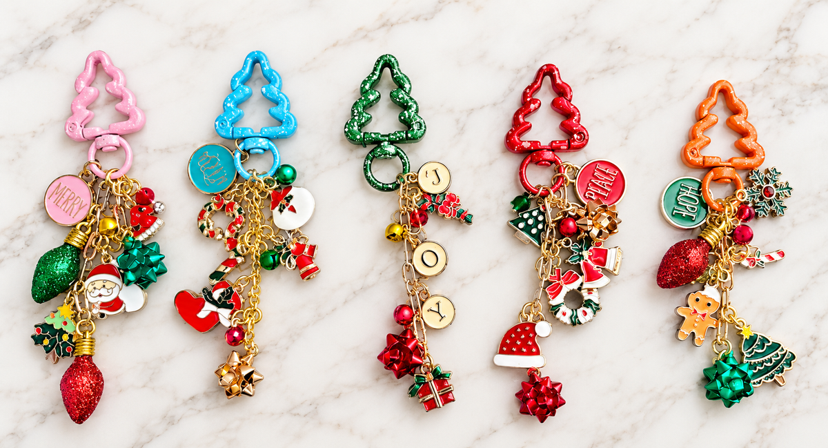 🎄✨ Handmade Christmas Charm Keychains/Bagchains – Festive Holiday Keychains